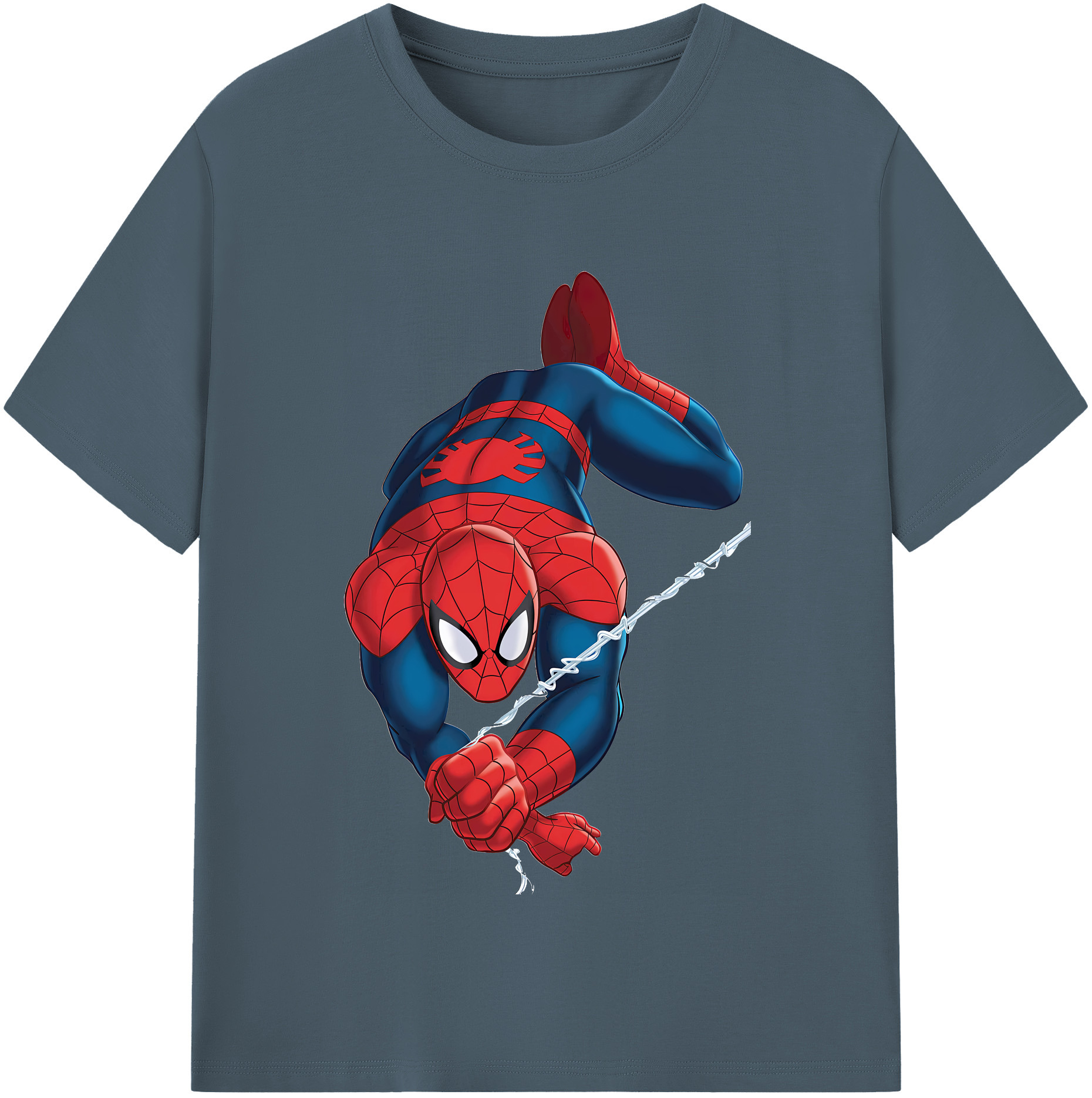 （画像用） Spider Man スパイダーマン 綿100％半袖Tシャツ（フロントプリント）